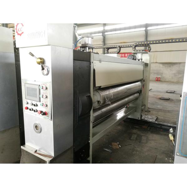 3 Color Hd Flexo Printing Slotting Machine / Stacker Computer Controlled Die Cutter