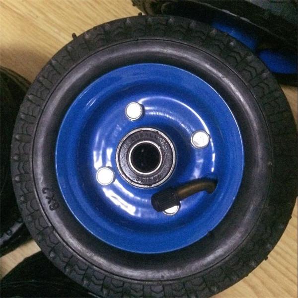 Quality 6x2 Inch Garden Trolley Tyres Inflatable Rubber Replacement Sack Barrow Wheels for sale