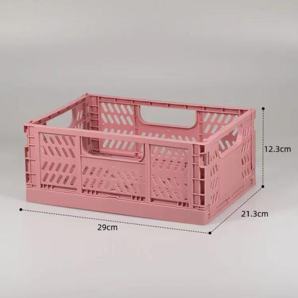 Collapsible Bins Plastic Storage Basket Mesh Style Household Folding Storage Container