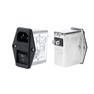 Durable Low Pass EMI Filter , IEC Inlet Screw Noise Filter CE ROHS Approval