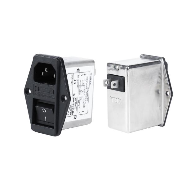 Quality Durable Low Pass EMI Filter , IEC Inlet Screw Noise Filter CE ROHS Approval for sale
