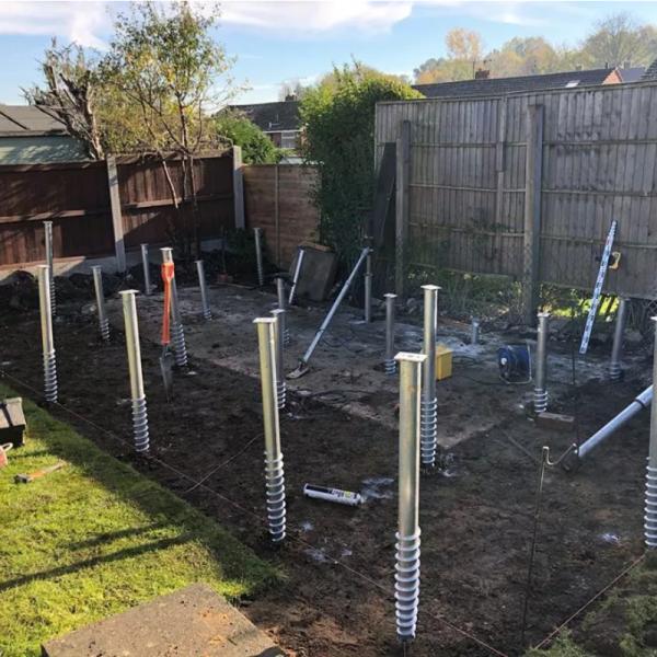 Round Flat Head HDG Q195 60mm Fence Post Ground Anchor