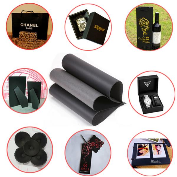 Recycled or Virgin Pulp Laminated Paperboard Thick Stiffness Full Black Board