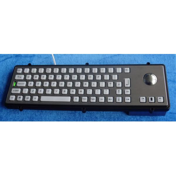Blank transparent keys panel mount keyboard with mechnical optical laser trackball
