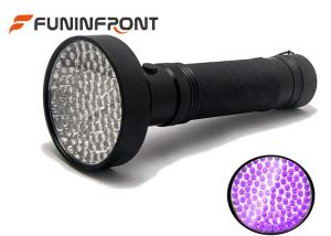 China 100LED 395NM UV LED Flashlight Working with 6 aa Batteries for Currency Detector on sale