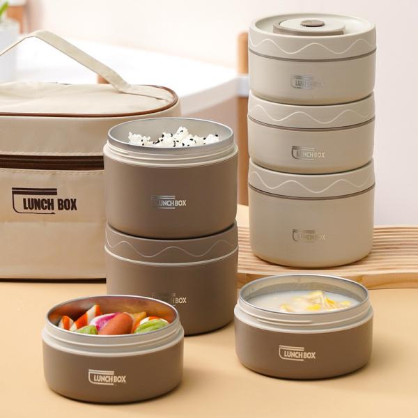 Quality Insulation Metal Bento Lunch Box 550ml Stackable Lunch Box PP for sale