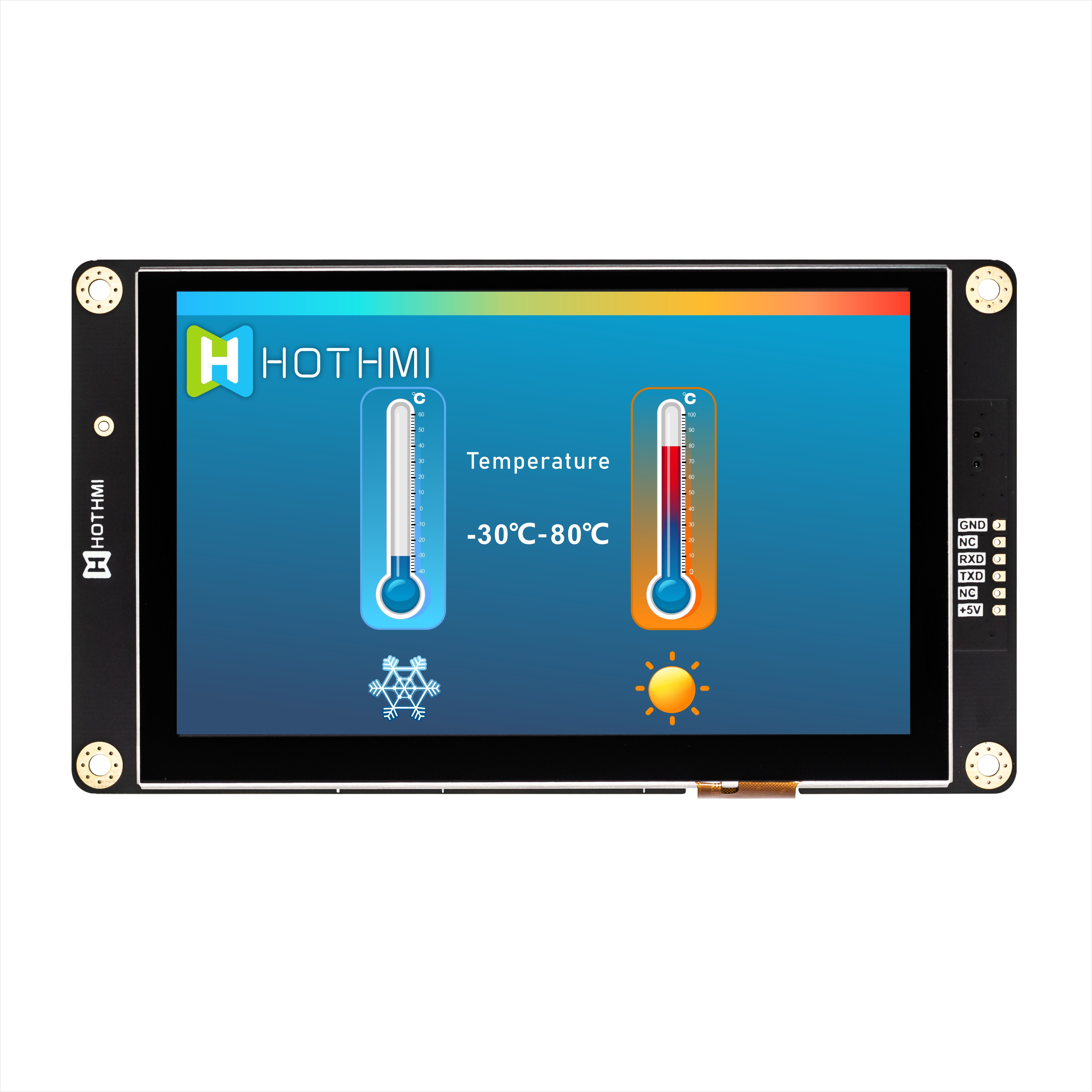 5 Inch Smart Serial Screen 800x480 UART TFT LCD Module Display Panel With Capacitive Touch