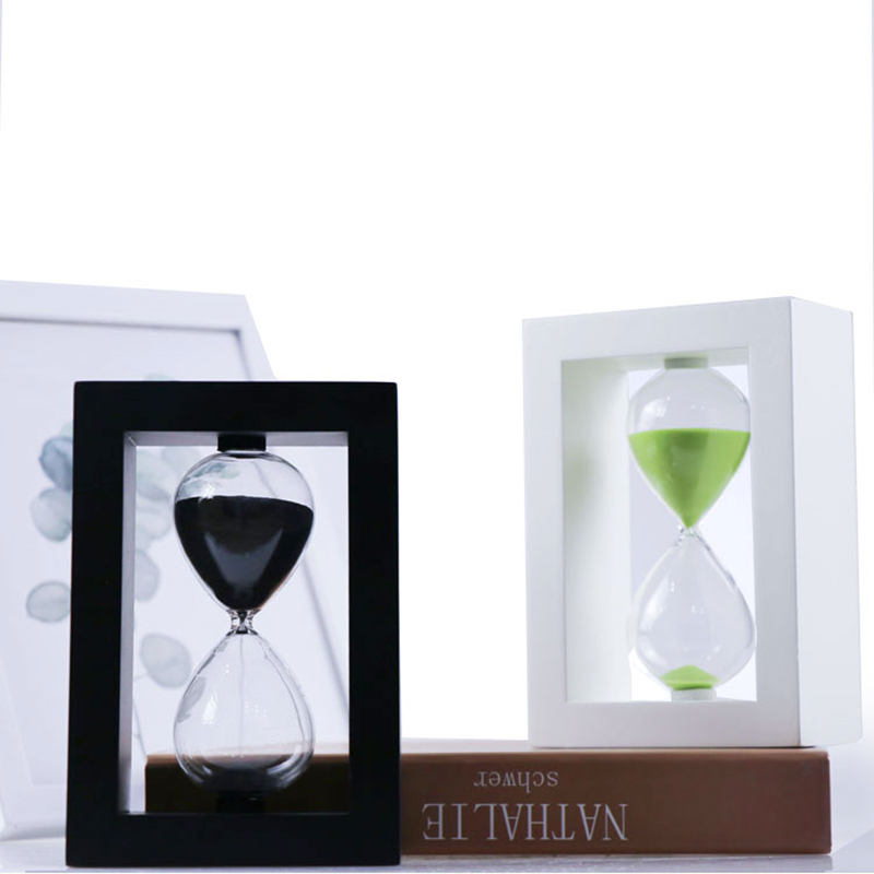 Traditional Wooden Hourglass Sand Clock 30 Minutes Size Customized