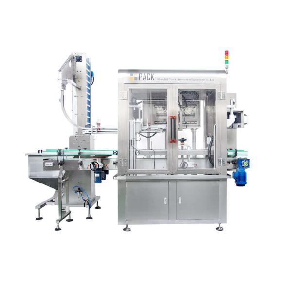 Fully Automatic Screw Capping Machine Tracking With Cap Sorter Capping Head