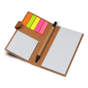 China Advertising Eco Friendly Kraft Paper Sticky Notebook With Pen on sale