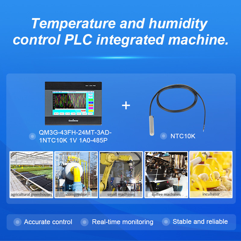 Temperature Controller PLC HMI Panel Pt100 RS232 For Drying Machine