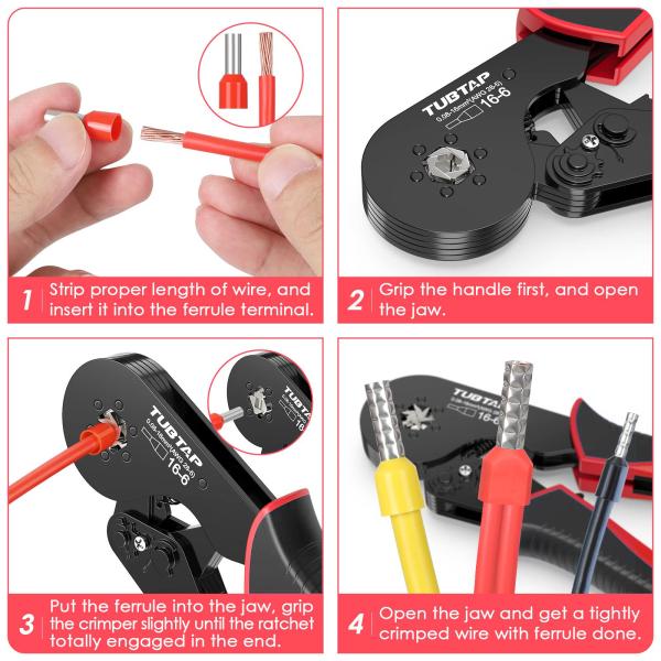 Multifunctional Wire Crimper Set Rustproof Hexagonal Style 0.92kg