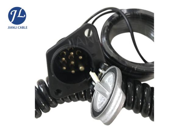 Quality Vehicle Car Reverse Camera Cable , 7 Pole Spring Truck Trailer Backup Camera Cable for sale