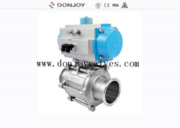 Quality Welded Beverage Aluminum Actuator 4 Inch BPE Ball Valve for sale