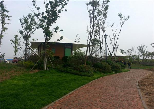Quality Innovative Design Luxury Glamping Tents Protective Tensile Fabric Canopy for sale