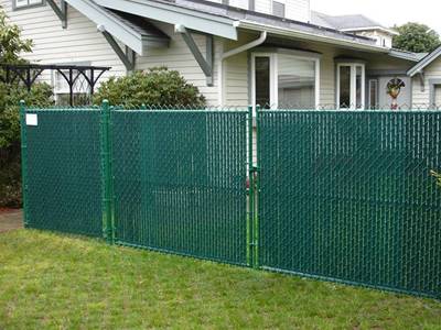 Privacy chain link fence slats for security.