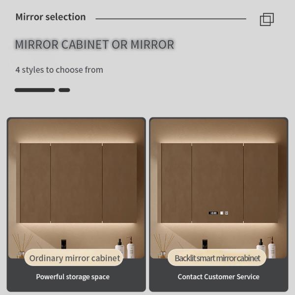 SONSILL Rectangle Slate Bathroom Vanity With LED Mirror Light
