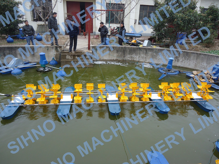 13 Impeller Dissolved Oxygen Transfer Machine,Long Arm Diesel Engine Paddle Wheel Aerator