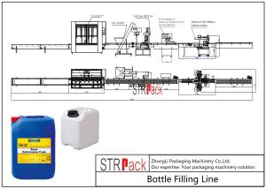 Buy cheap 10-20L Lubricating Oil Fillling Line With Net Weigh Filling Machine,Jerry Can Capping Machine,Labeling Machine for Drum product