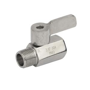 Full Bore Valve Stainless Steel Handle Female Male Threaded Manual Mini Ball Valve