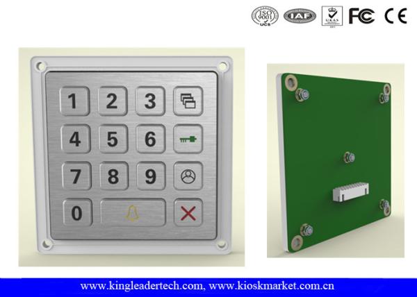 Quality Door Metal Keypad 4 X 4 Matrix With Rugged Stainless Steel Material for sale
