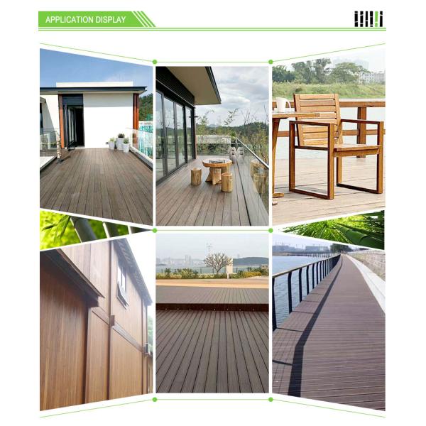 Natural Bamboo Poly Wood Interlocking Deck & Patio Tiles For Backyard