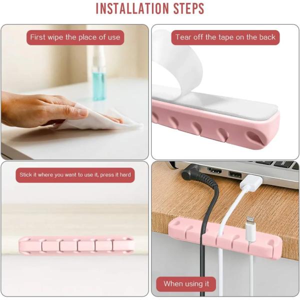 Creative And Minimalist Multifunctional Data Cable Collection And Clamping Silicone Cable Management Device