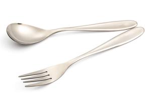 China Sandblasted Titanium Camping Parts Flatware Spoon Fork Titanium Cutlery Set on sale