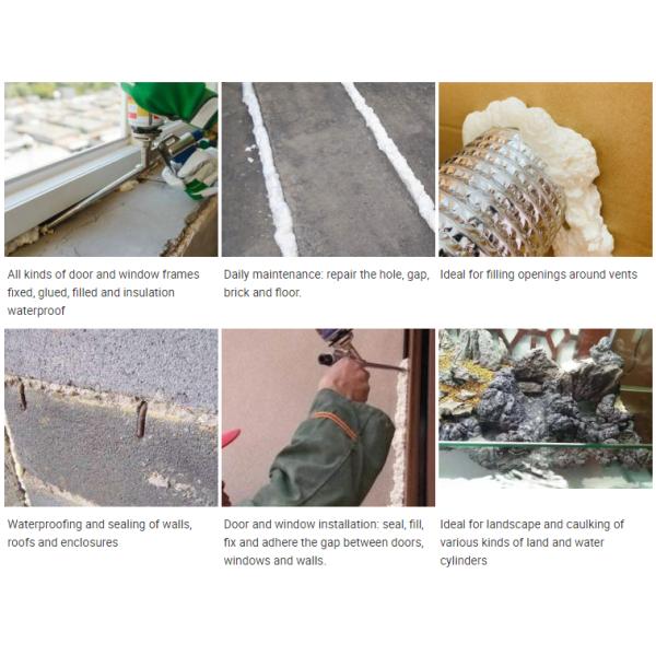 ISO9001 Pu Foam White Expanding 750ml Pu Sealant Foam Spray