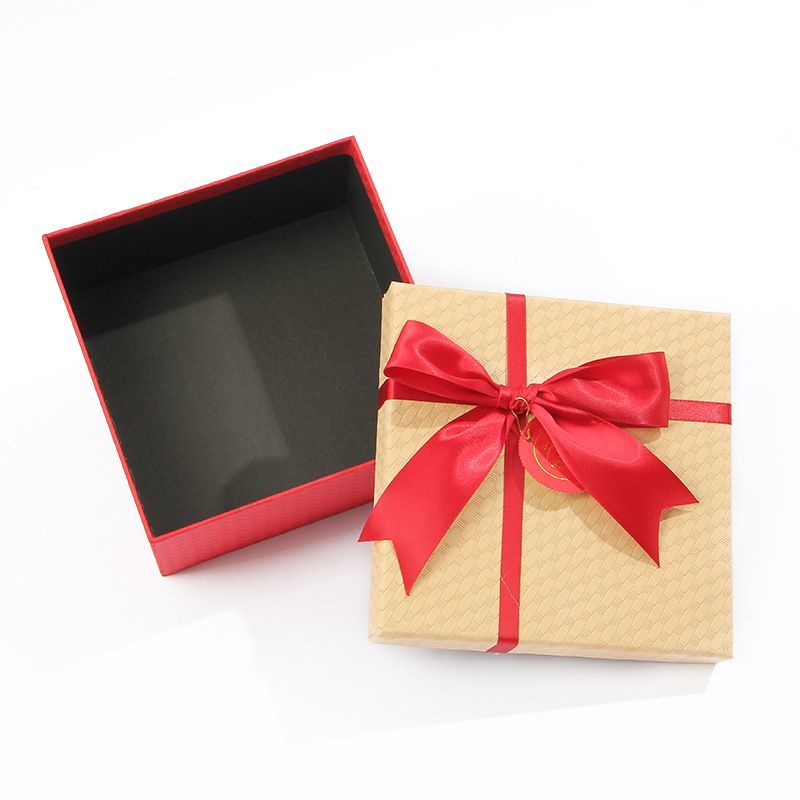 Rigid Lid and Base Gift Box Custom Logo Printed Paper Packaging Jewelry Jewellery Square Ring Necklace Gift Box with Foam Insert