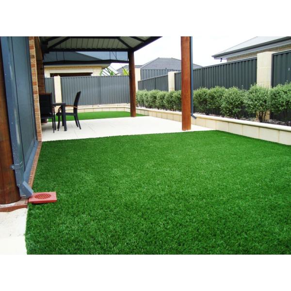 Green Backyard Fake Grass Rug Indoor With Single PP Back Ornamental