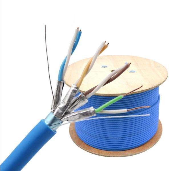 500MHz SFTP Double Shielded Pure Copper Cat6A LAN Cable