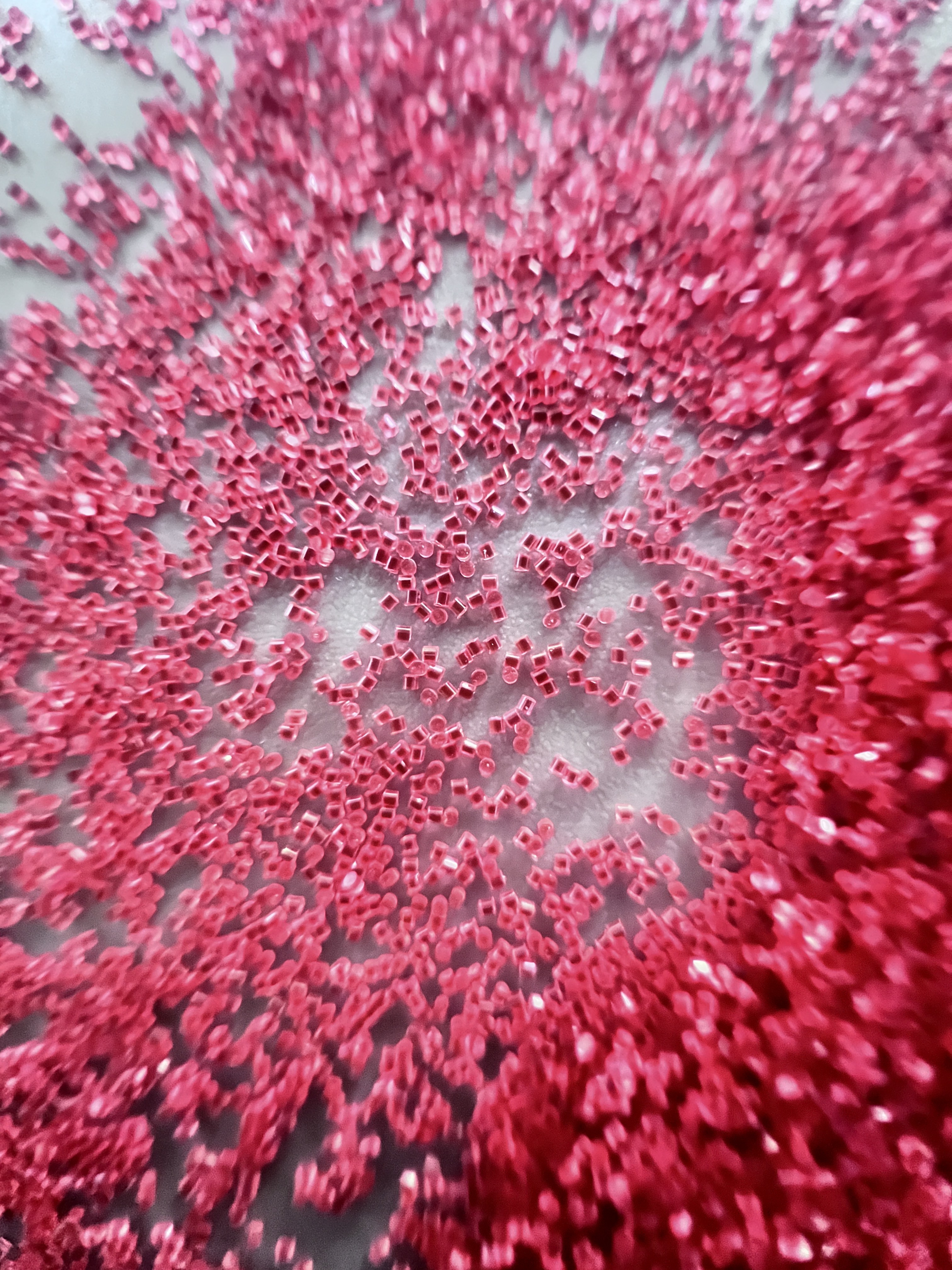 Red Nylon Plastic Blasting Media 0.3*0.3mm Bead Blast Plastic