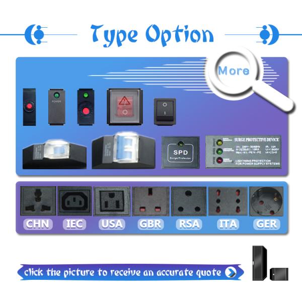 19 Inch USA Horizontal Vertical Installation125V 50/60Hz 15A Distribution Unit For Network Server Racks