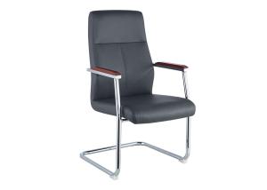 Buy cheap Mid Back Black Leather 65cm Modern Leather Desk Chair product