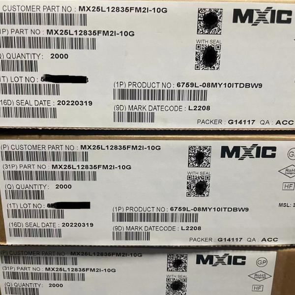Quality MX25L12835FM2I 10G IC Flash Memory 128MBIT SPI 104MHZ 8SOP for sale
