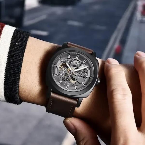 Calendar Automatic Mechanical Watches Citizen Waterproof Quartz Watch Diameter 45mm