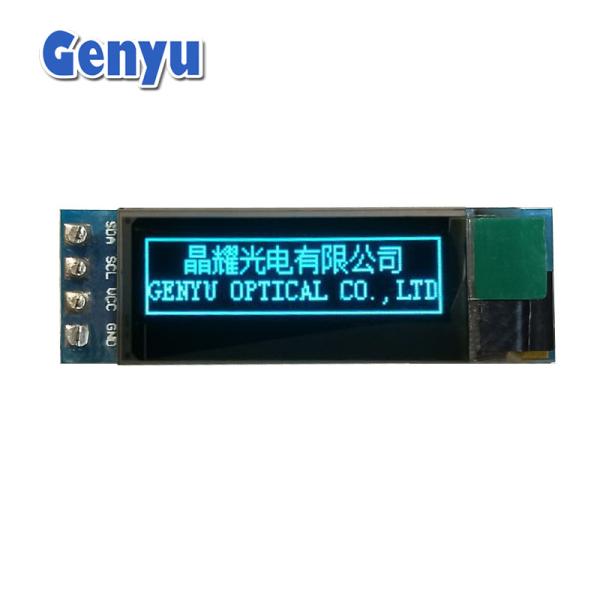 Quality Blue  0.91 Inch OLED Module 128x32 Resolution SSD1306 IIC Interface Customized for sale