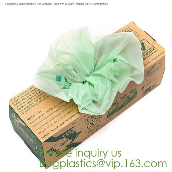 custom size 100% biodegradable EN13432 compostable trash bags from China factory,OK COMPOST bio degradable plastic bag