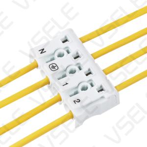China Mini Fast Push Type Terminal Block / Electrical Quick Connect Wire Connectors on sale