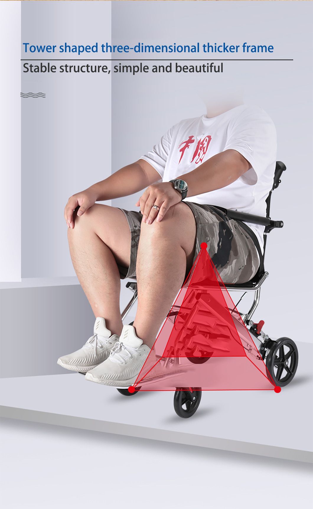 Versatile Folding Manual Wheelchair for Seniors on The Go