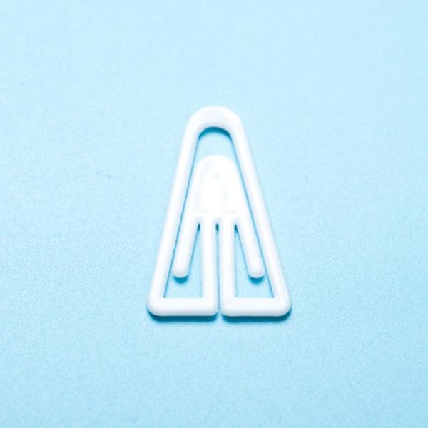 Quality A Shape Small Plastic Paper Clips , 1.3 Inches Clear Plastic Paper Clips for sale
