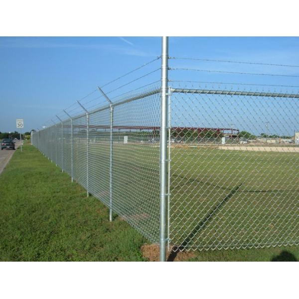 Hot Dip Galvanized Chain Link Security Fence / 6 Foot Chain Link Gate