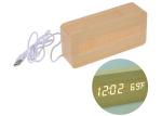Quality Digital LED Alarm Clock Sound Control Wooden Despertador Desktop Clock