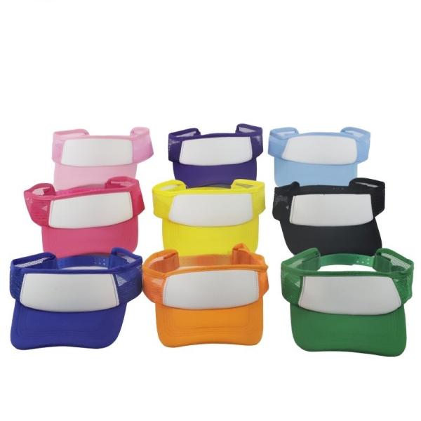 Stylish Sublimation Sun Visor Cap Mesh Cap For Heat Transfer All Colors Available