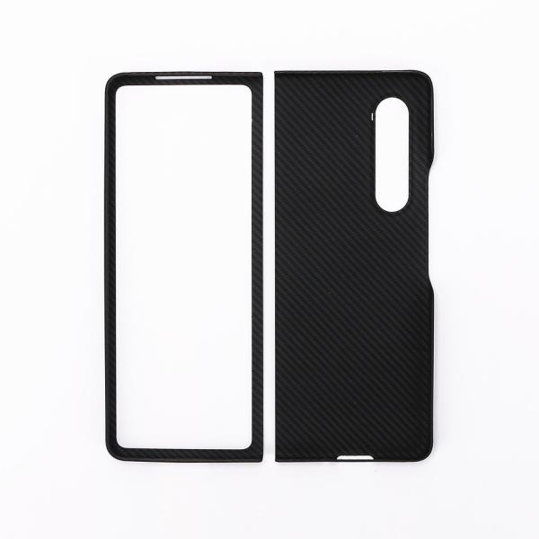 Quality Black Color Aramid Fiber Phone Case For Samsung Galaxy Z Fold 3 for sale