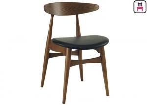 Buy cheap 0.35cbm Wood Restaurant Chairs Ash Wood Leather Seater Armless Chair product