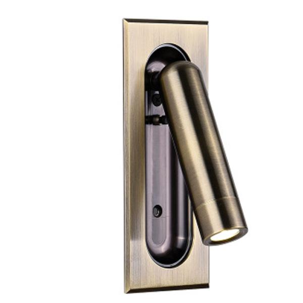 Quality Hidden Switch 3W Wall Mount Reading Lamp For Hotel for sale