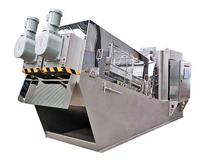 Quality Steel Screw Press Sludge Dewatering Machine  Sludge Filter Press Machine Less Noise for sale