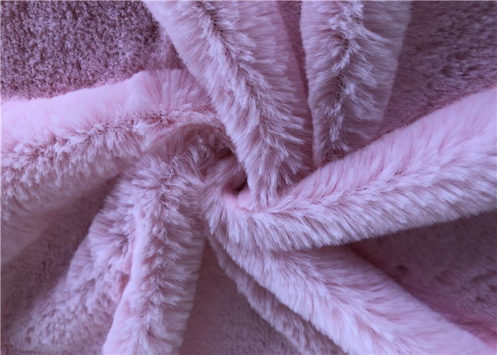 300GSM Polyester Faux Rabbit Fur Fabric For Slipper Making